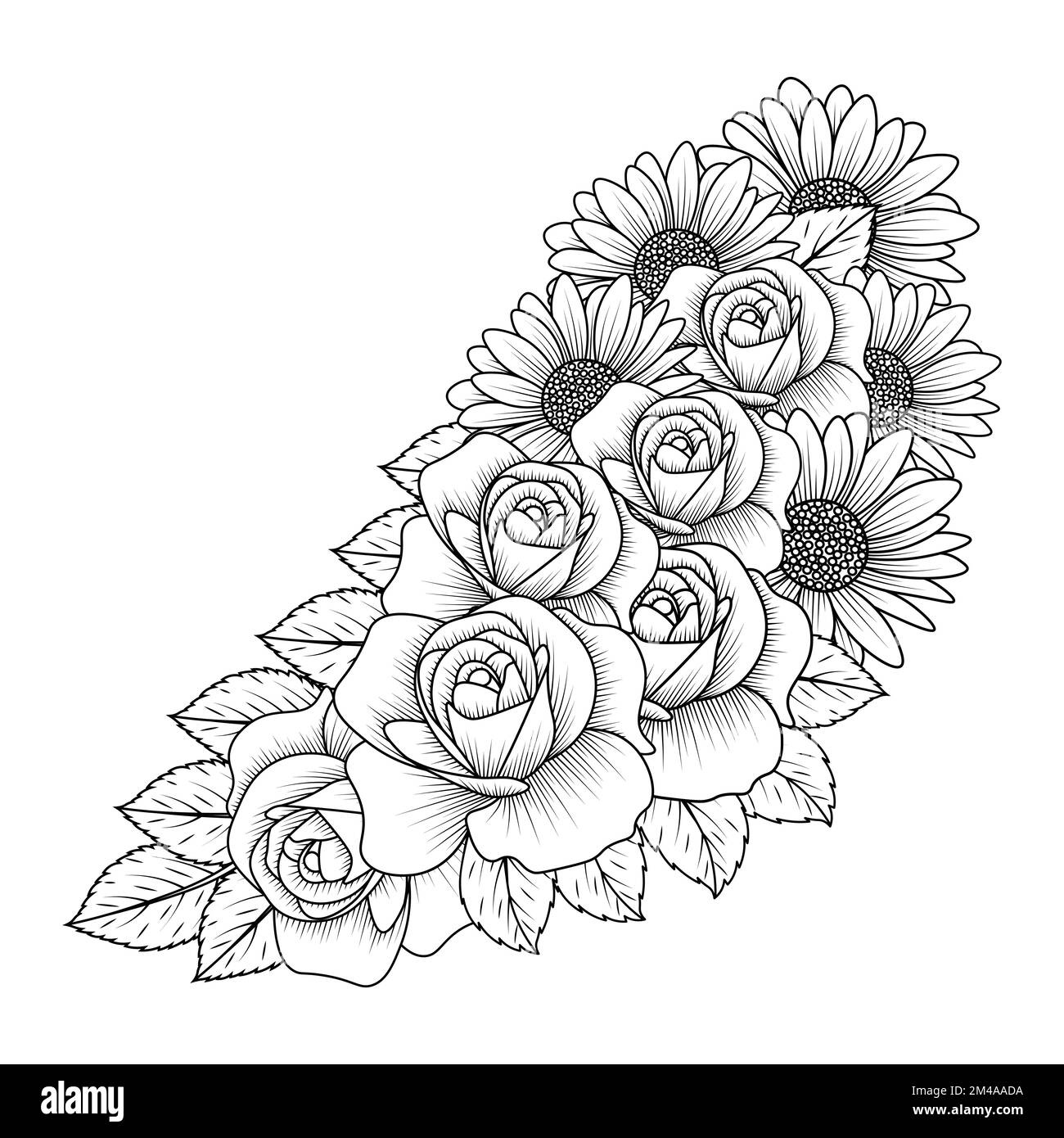 Flowers Coloring Book for Adults Relaxation: a Coloring Book with Beautiful  Realistic Flowers, Bouquets, Floral Designs, Sunflowers, Roses, Leaves, Sp  (Paperback)