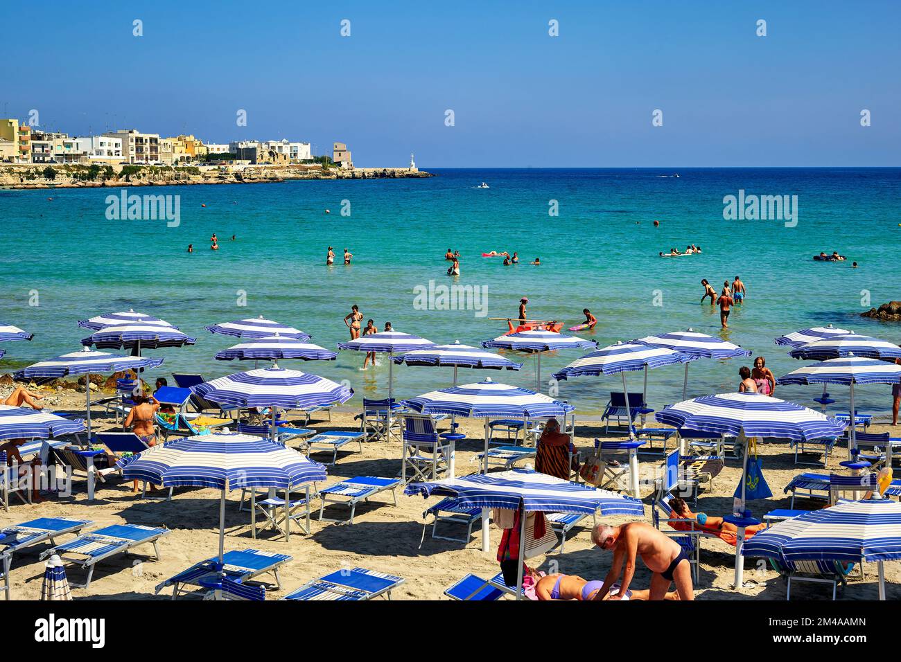 Apulia Puglia Salento. Italy. Otranto. The beach Stock Photo