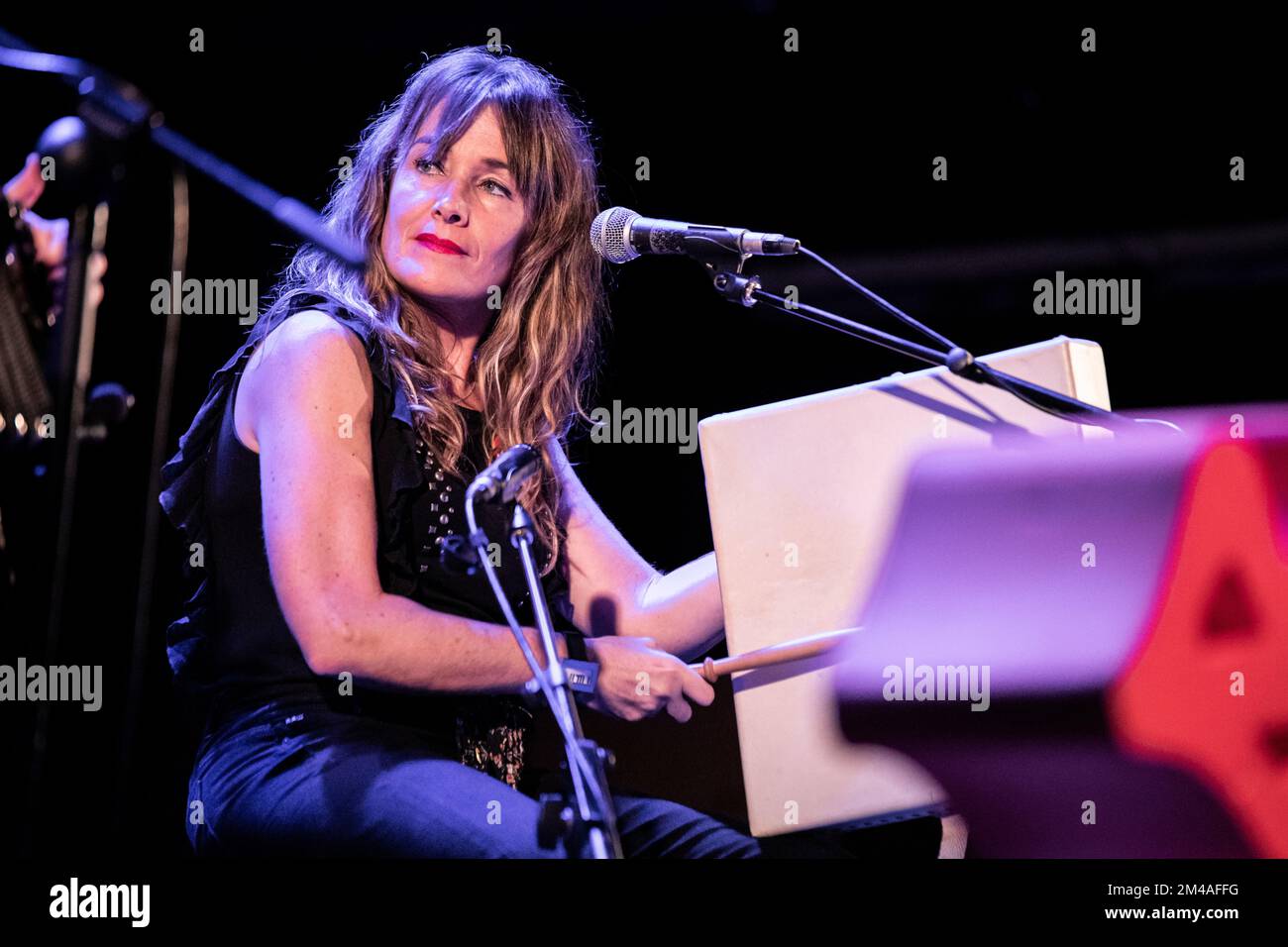 Barcelona, Spain. 2022.10.28. Amak Taldea perform on stage at Centre Artesà Tradicionarius. Stock Photo