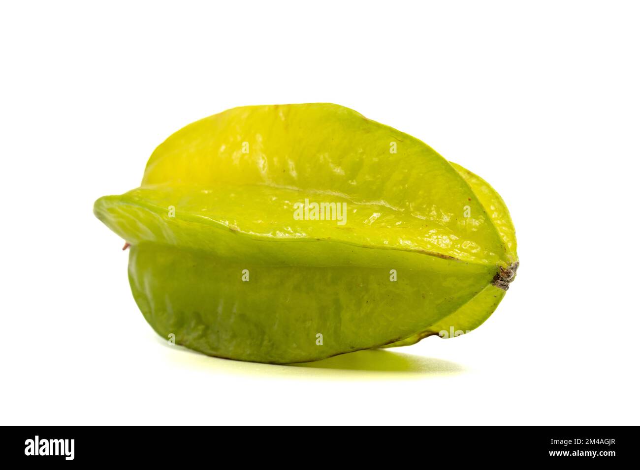 Ripe star fruit (Averrhoa carambola, star apple, starfruit) isolated on white background Stock Photo