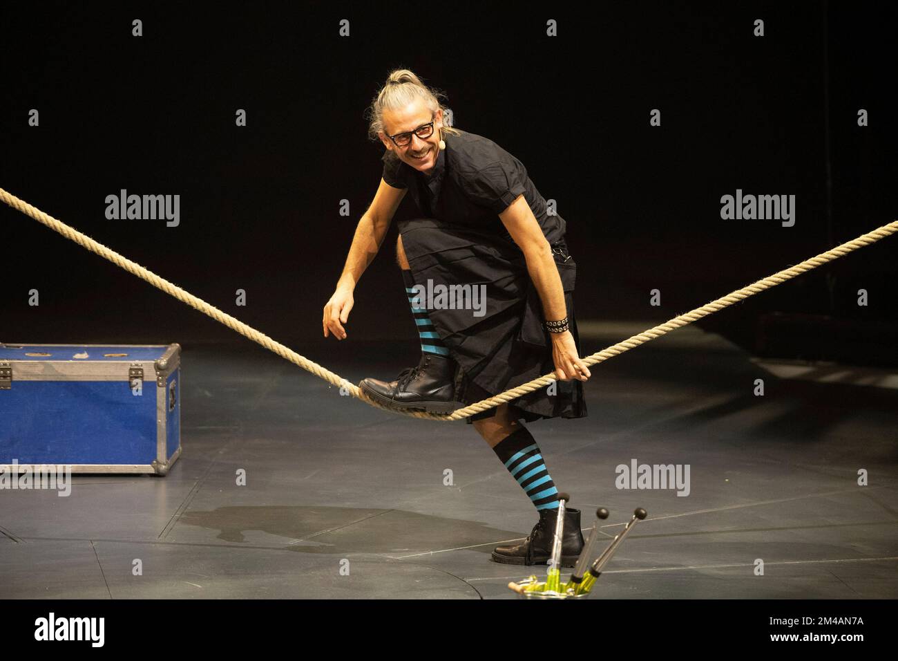 Andy SNATCH, Comedy, Low Wire, Juggling, The Circus Flic Flac will be  performing from December 16, 2022 to January 8, 2023 at the old  Gueterbahnhof in Duisburg, December 16, 2022 Stock Photo - Alamy