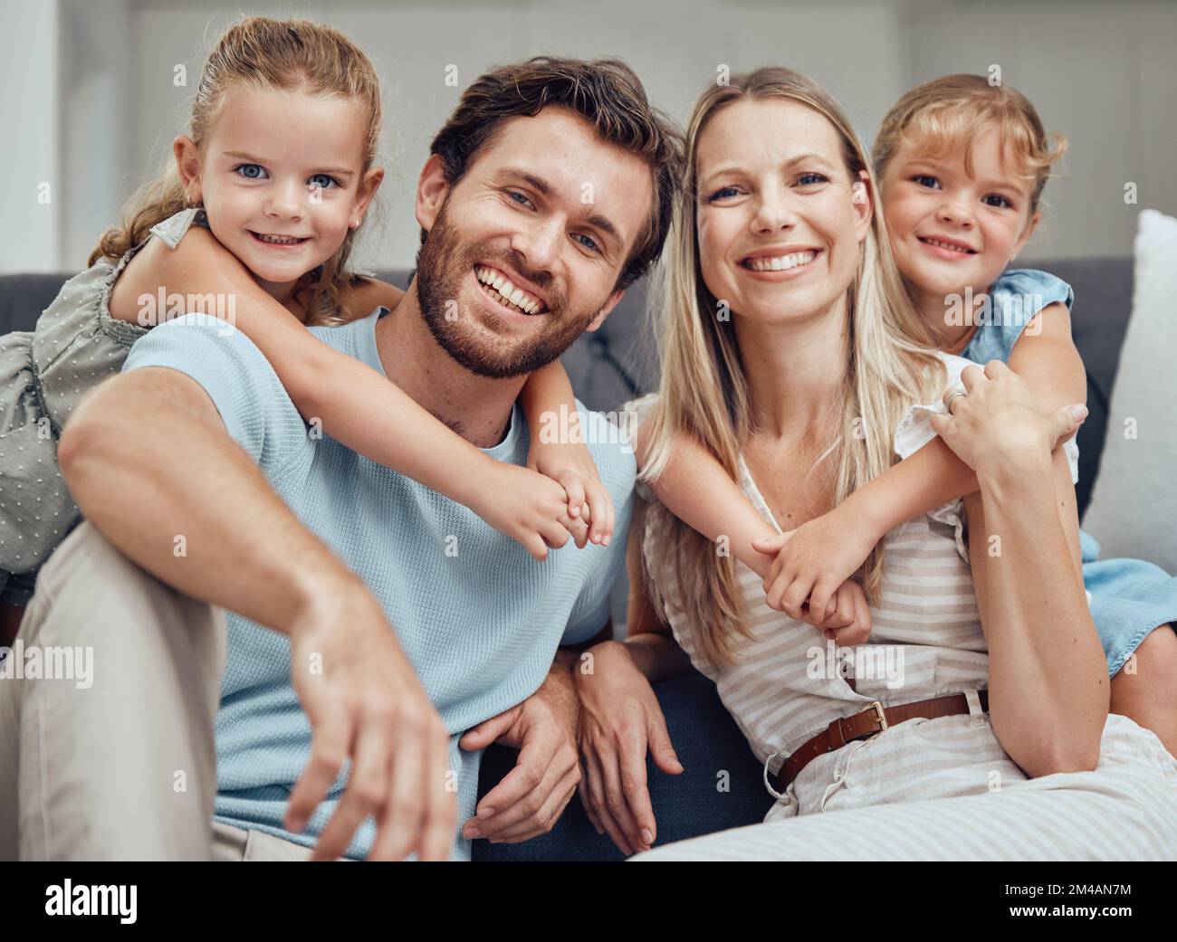 Happy family in canada