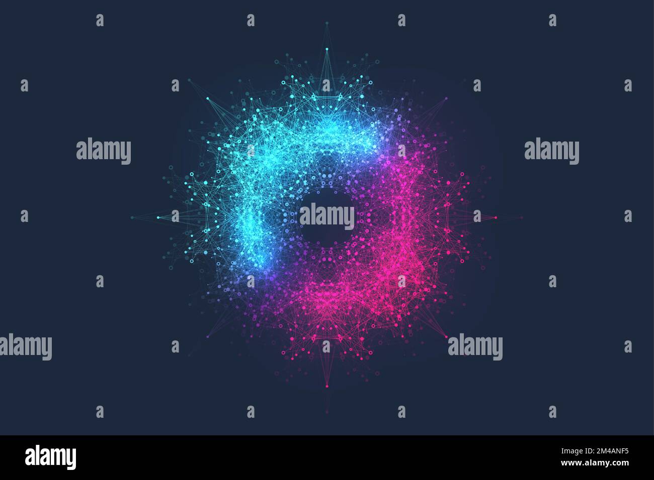 Quantum computing concept. Deep learning artificial intelligence. Big ...