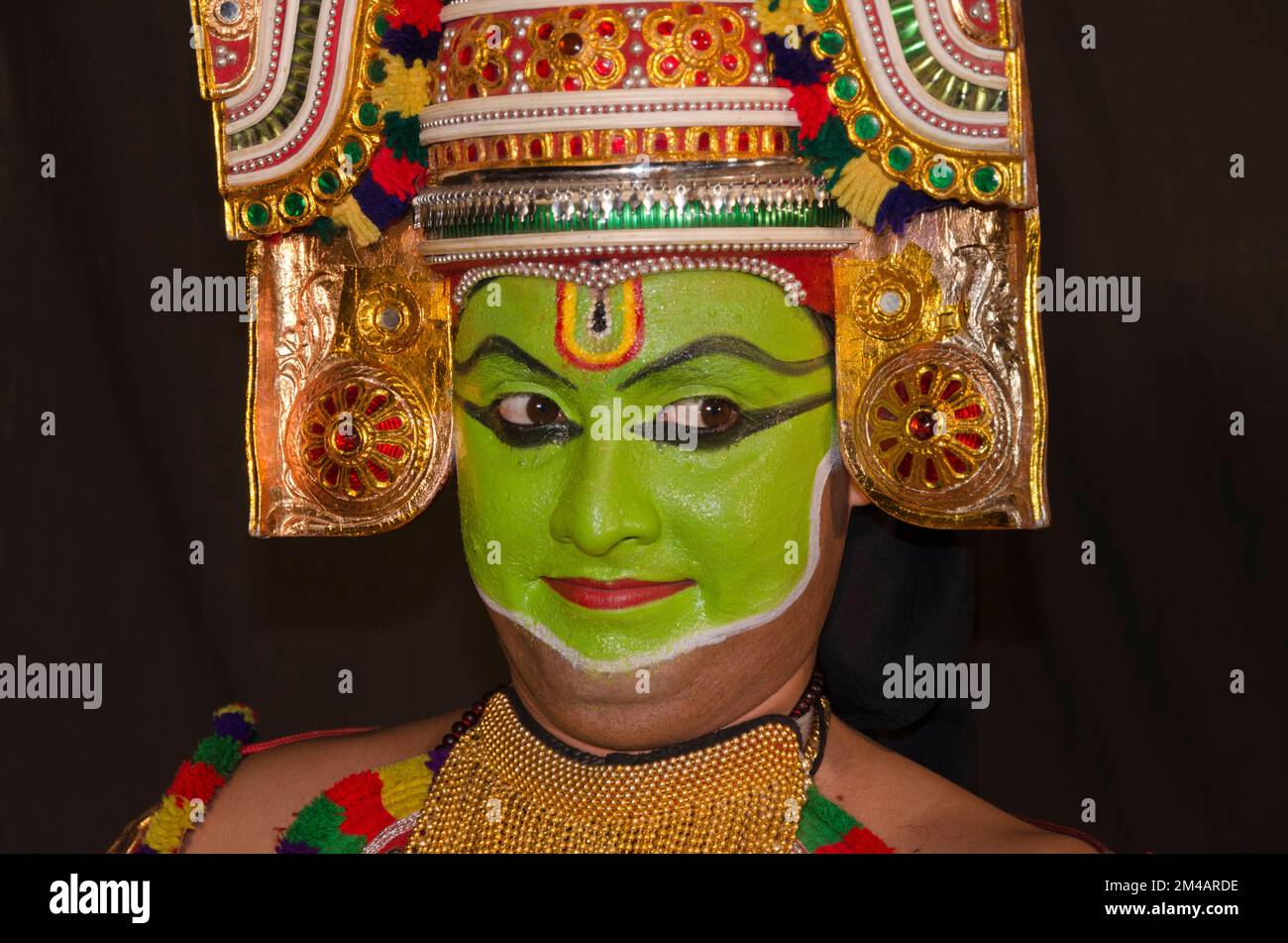Ottanthullal, one more Kathakali-character, posing different moods Stock Photo