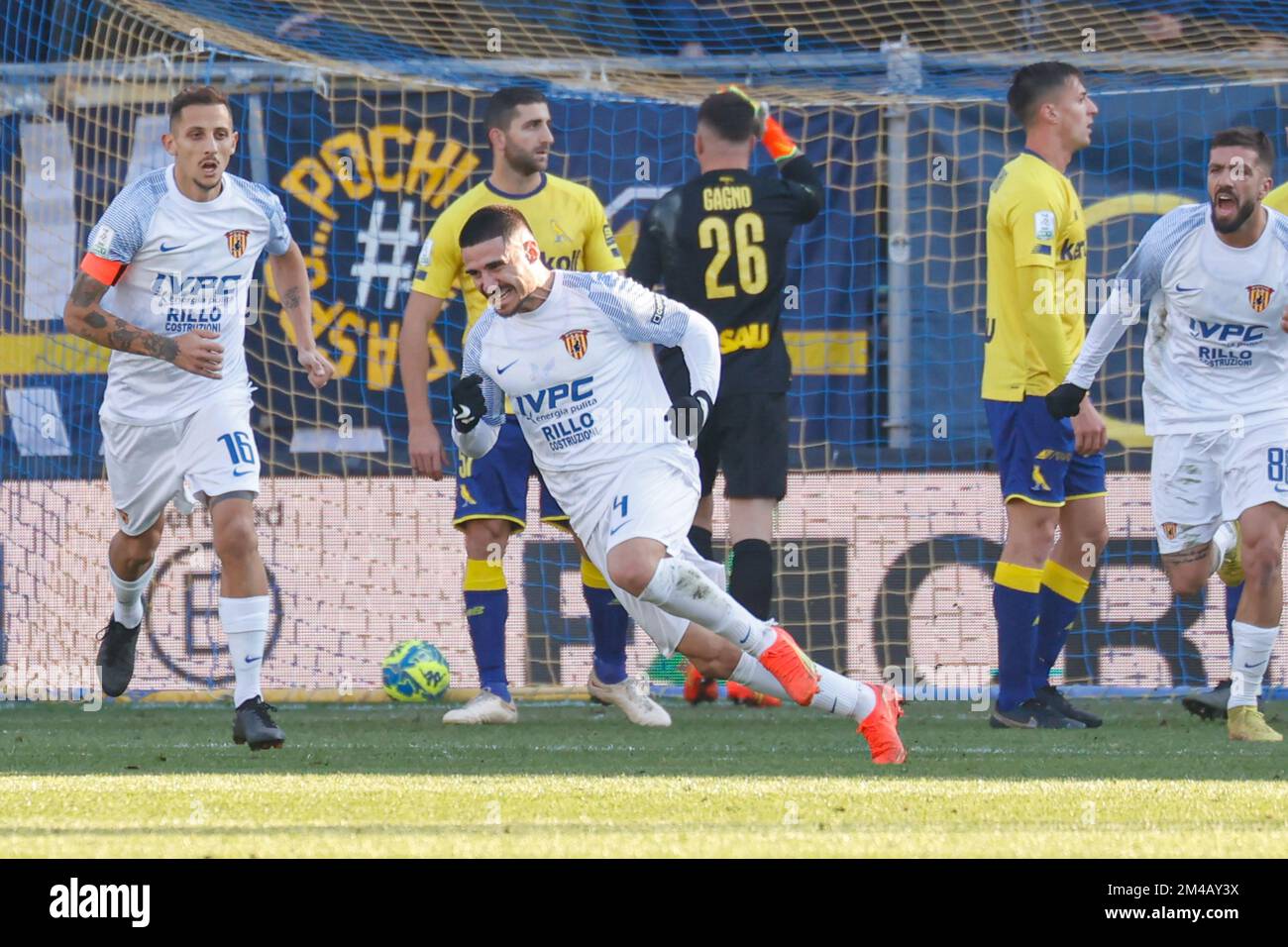 Alberto Braglia stadium, Modena, Italy, December 18, 2022, Davide Diaw  celebrates after scoring the gol of 1-1 during Modena FC vs Benevento  Calcio - Italian soccer Serie B match Stock Photo - Alamy