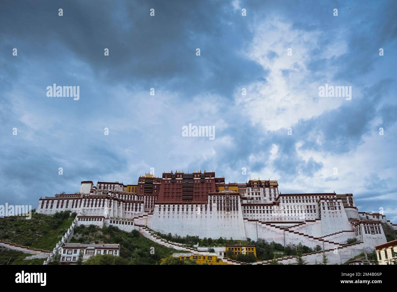 Front view of the Potala Palace, a UNESCO heritage site. Lhasa. Tibet Autonomous Region. China. Stock Photo