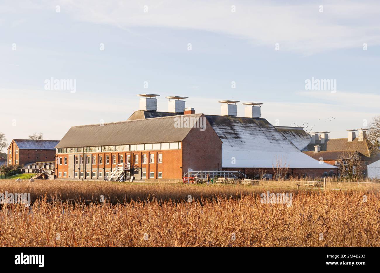 The Snape maltings in Winter. Snape, Suffolk. UK Stock Photo