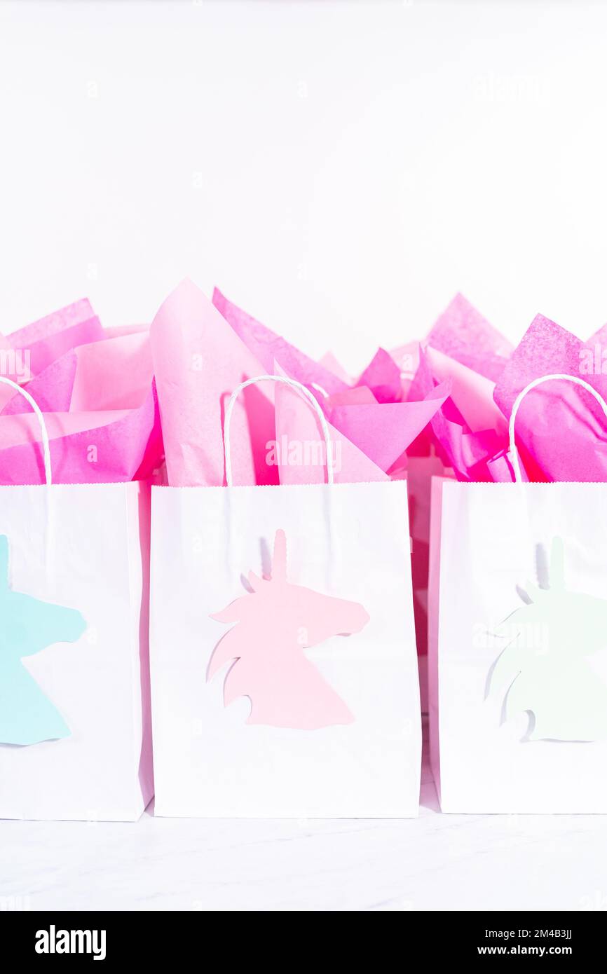 Unicorn Birthday Party favors Stock Photo Alamy