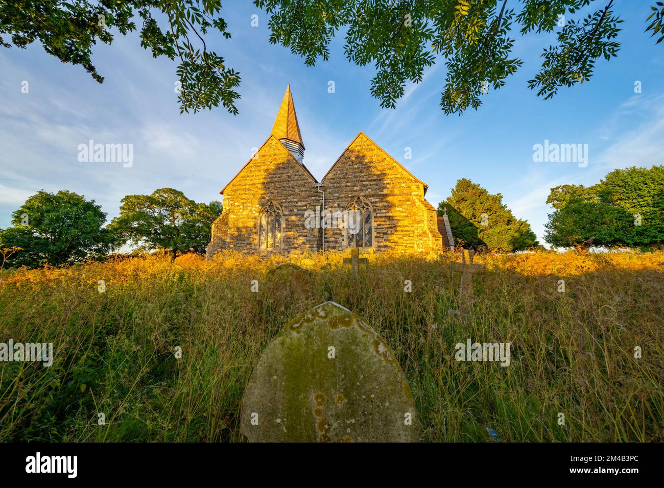 The church yard of St Marys church Lower Higham Kent Stock Photo Alamy