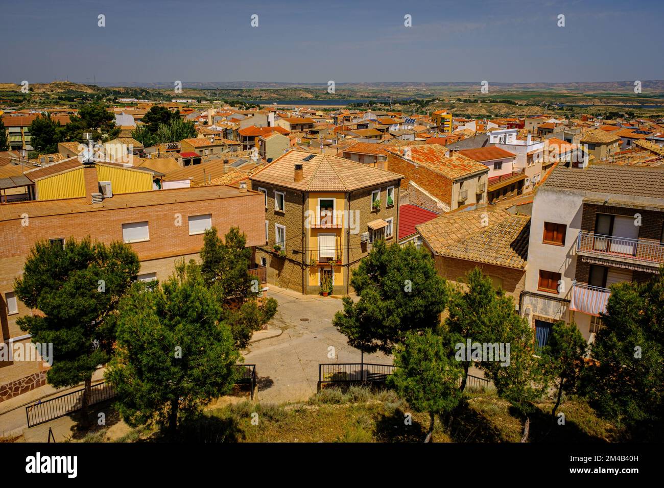 A beautiful shot of the old town of Caspe in the province of Zaragoza, Spain Stock Photo