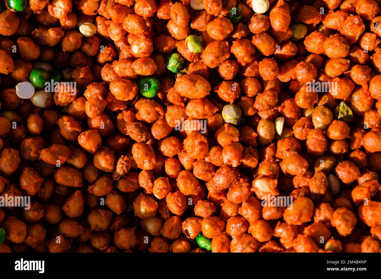 Namkin, salty snacks, are sold at the local market in Mysore. Mysore