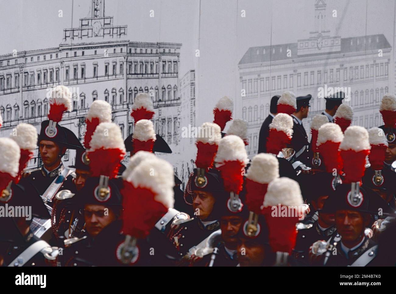 Italian Carabinieri at the settlement of the new President of Republic, Rome, Italy 1992 Stock Photo