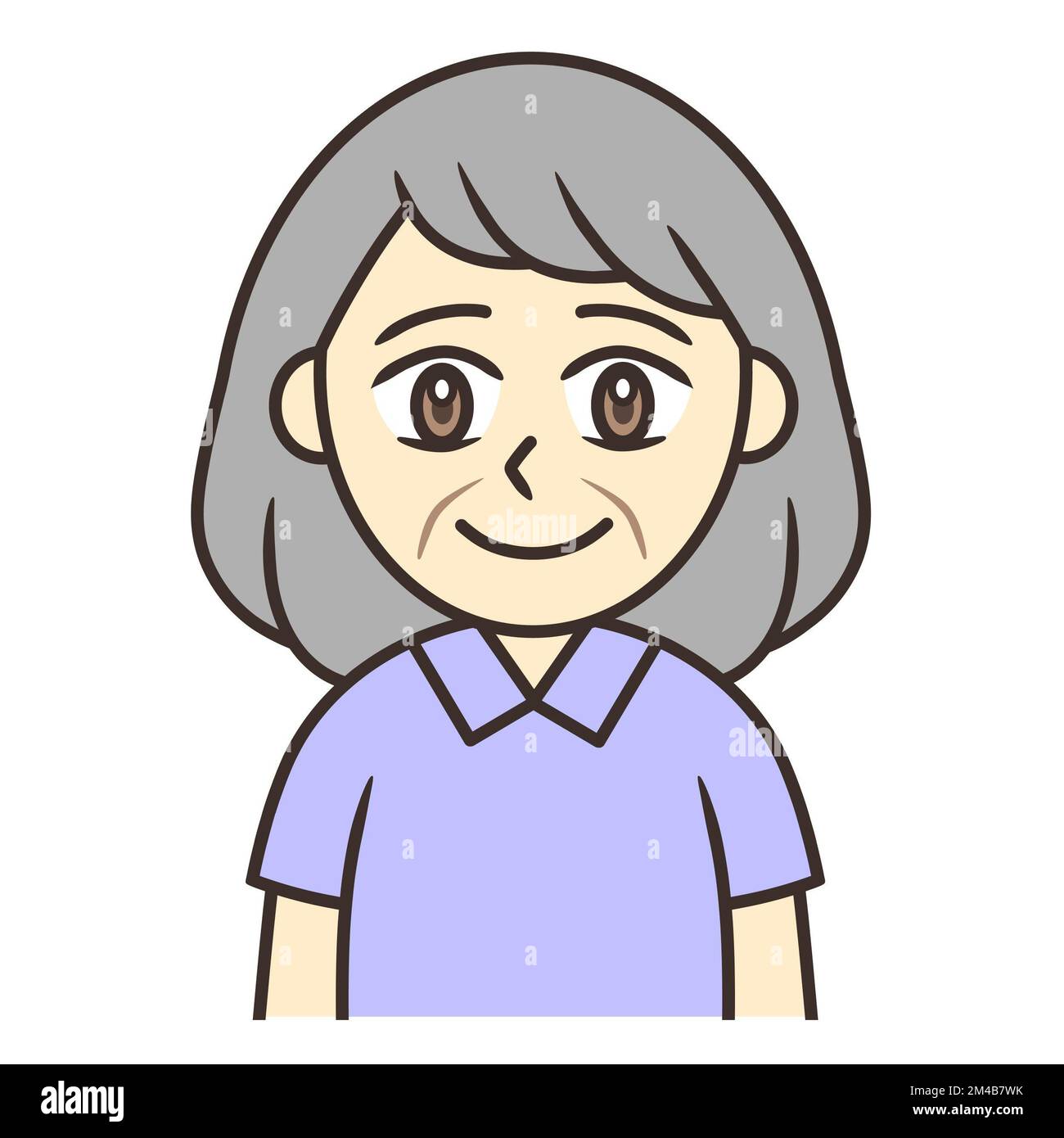 Elderly senior woman wearing purple hi-res stock photography and images ...