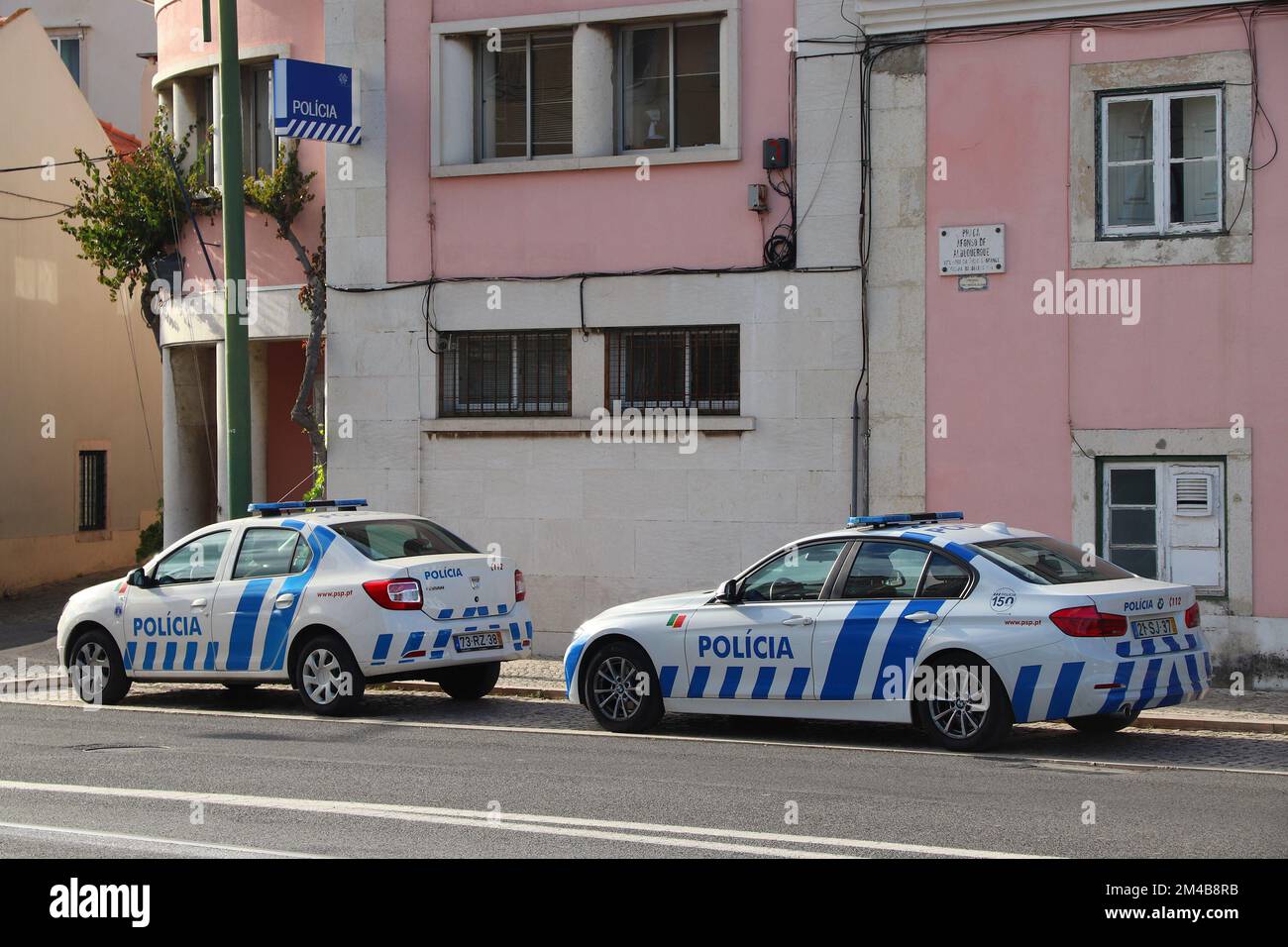 LISBON, PORTUGAL - JUNE 5, 2018: Dacia and BMW cars of Portugal