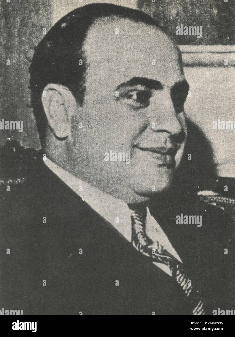 Portrait of American gangster Al Capone, USA 1930s Stock Photo