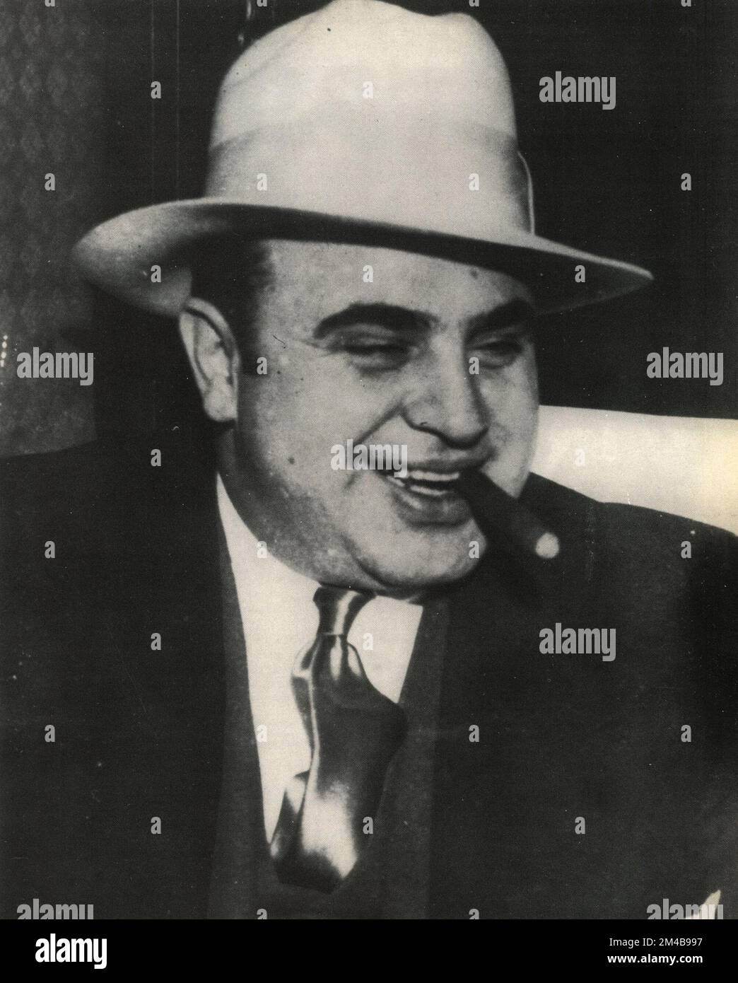 Portrait of American gangster Al Capone, USA 1930s Stock Photo