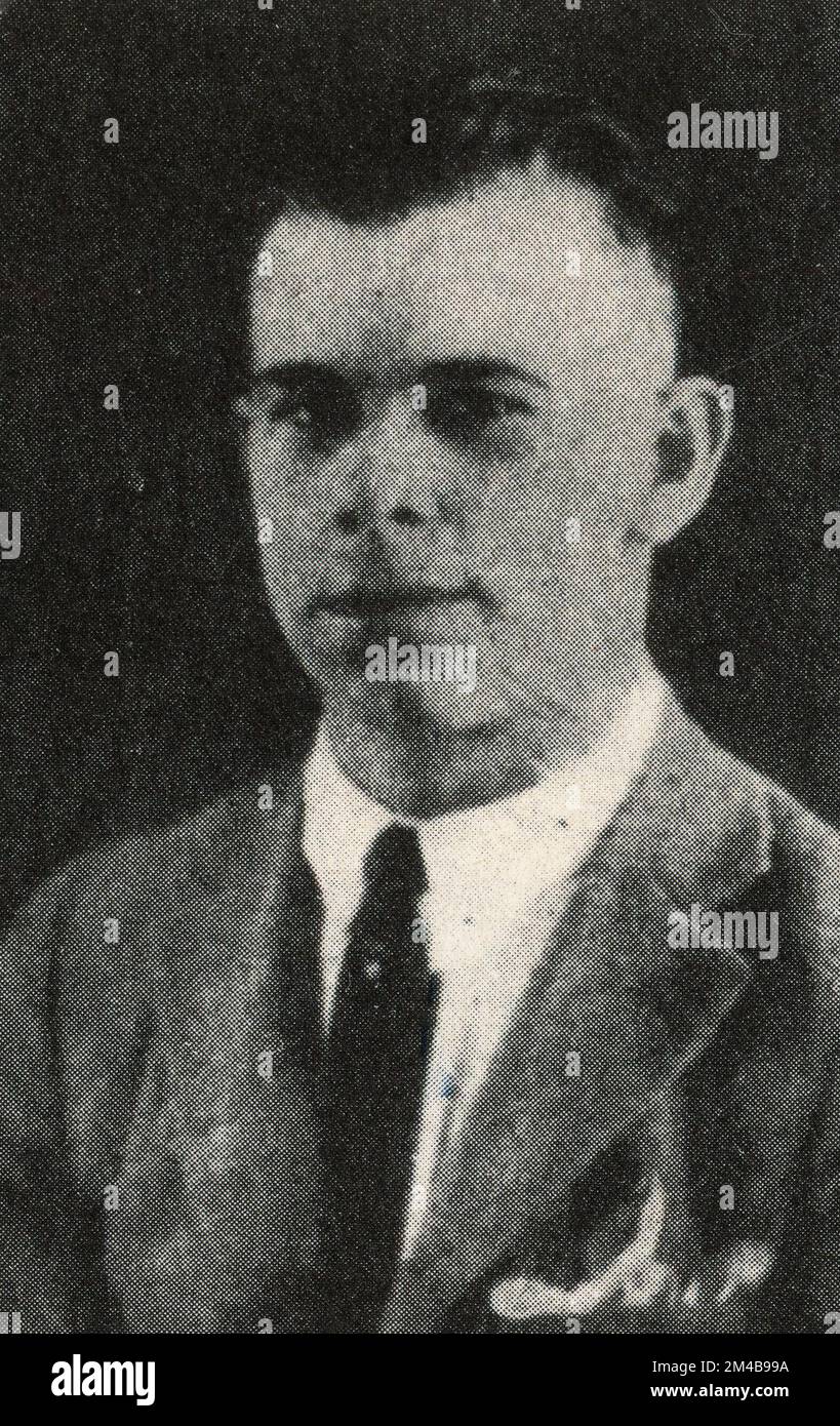 Portrait of American gangster John Dillinger at 16, USA 1919 Stock Photo