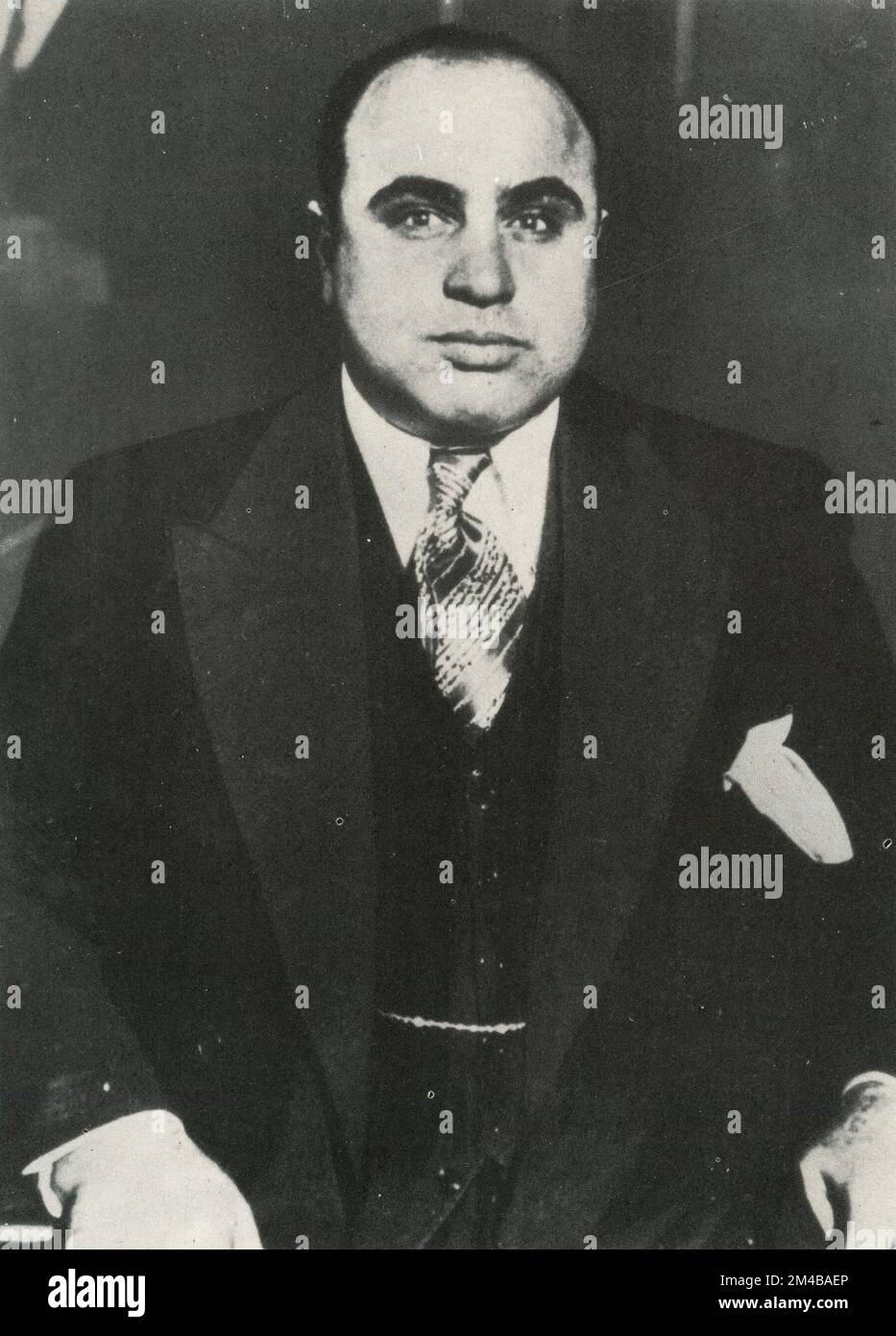 Portrait of American gangster Al Capone, USA 1930s Stock Photo
