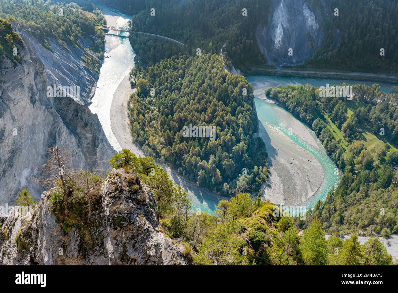 ruinaulta: canyon of the rhine river, flims, switzerland Stock Photo ...