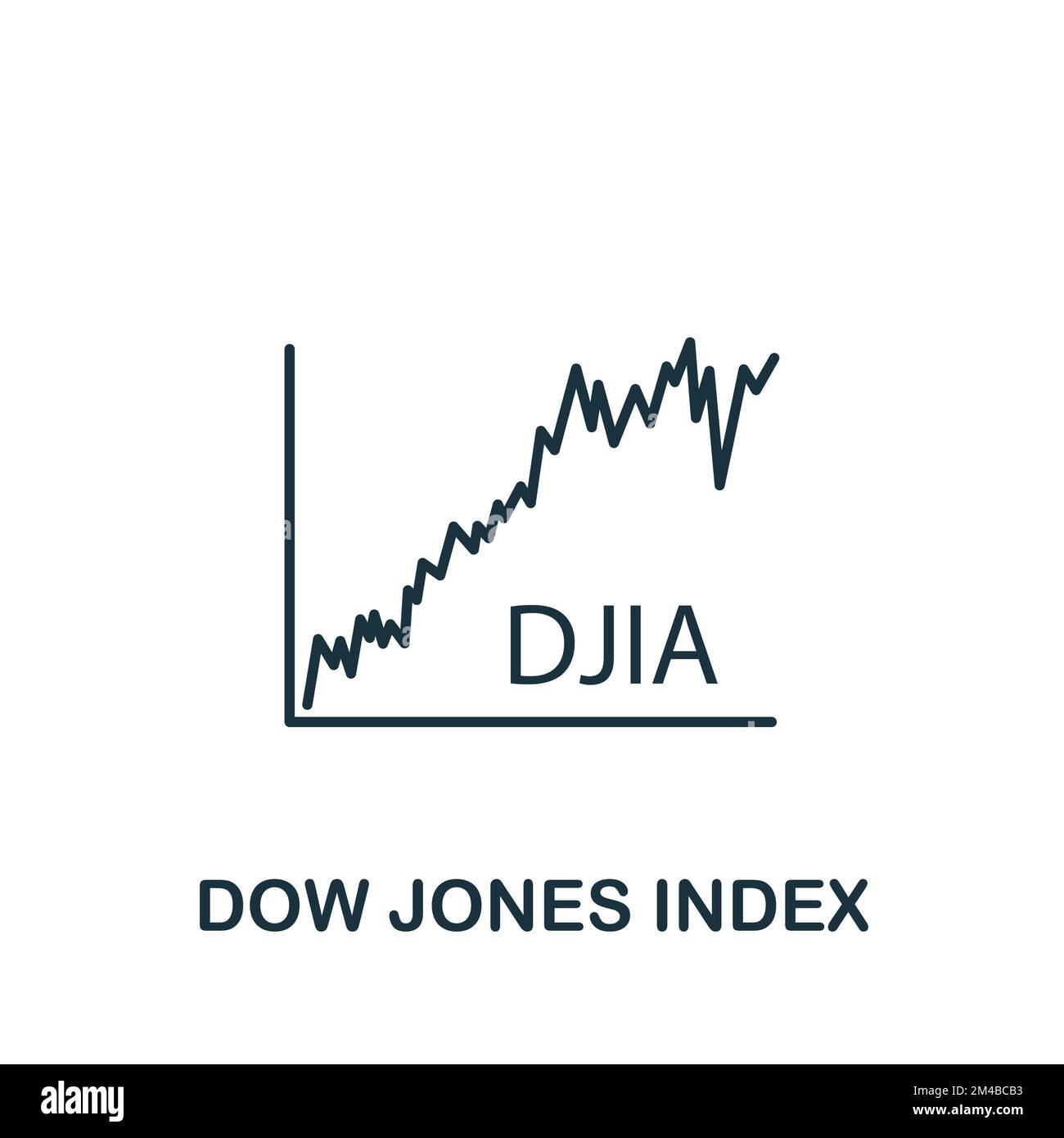 Dow Jones Index icon. Monochrome simple Policy icon for templates, web