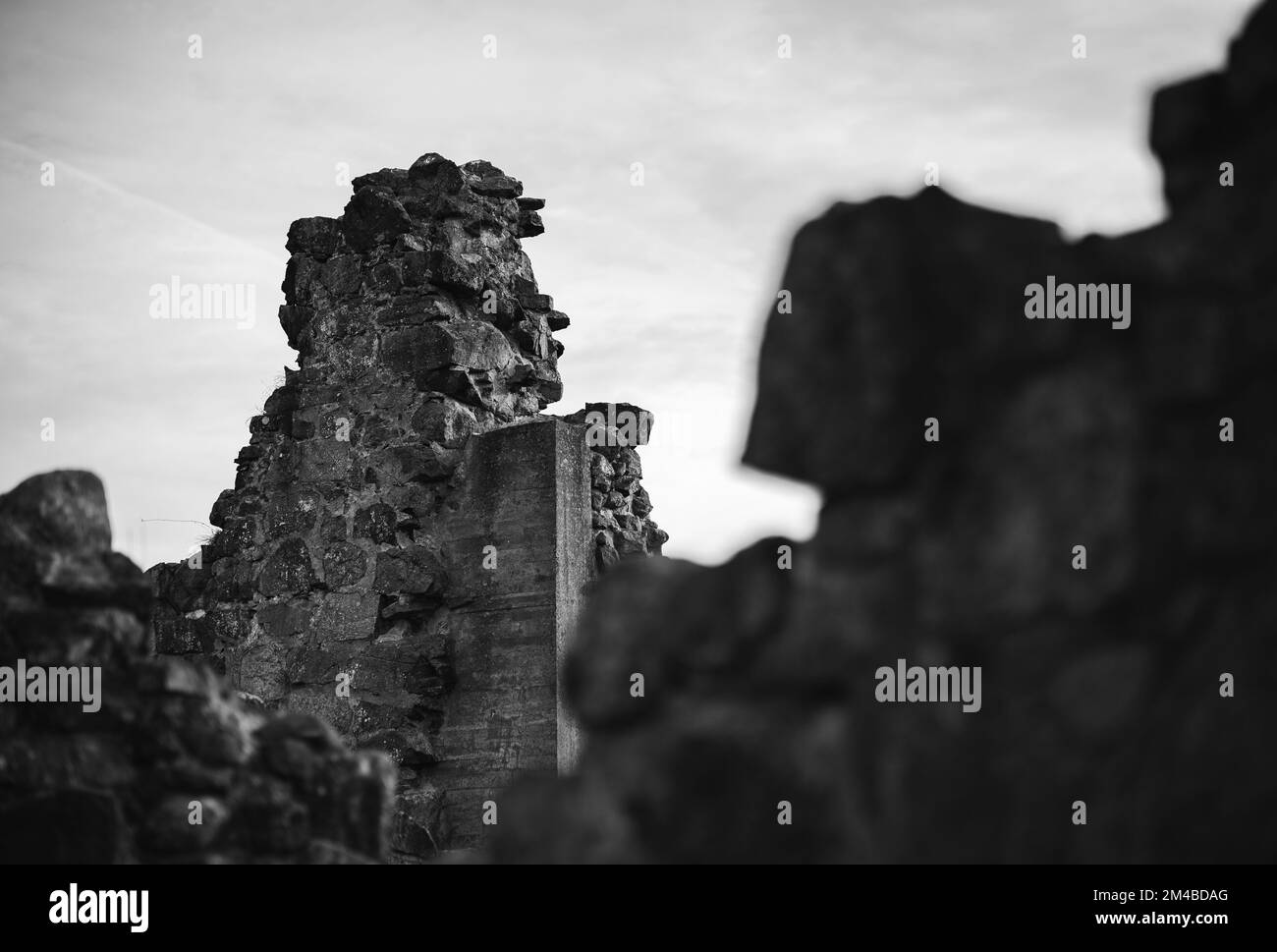 Old stone ruins Black and White Stock Photos & Images - Alamy