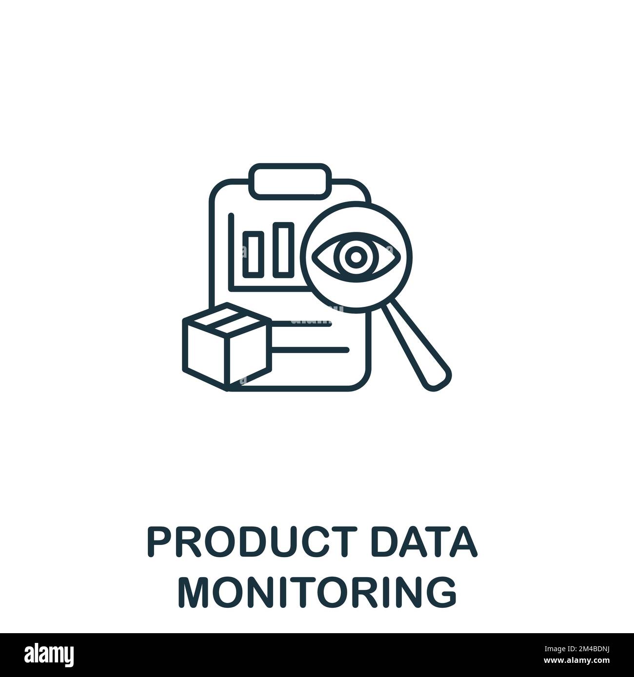 Product Data Monitoring icon. Monochrome simple Product Management icon ...