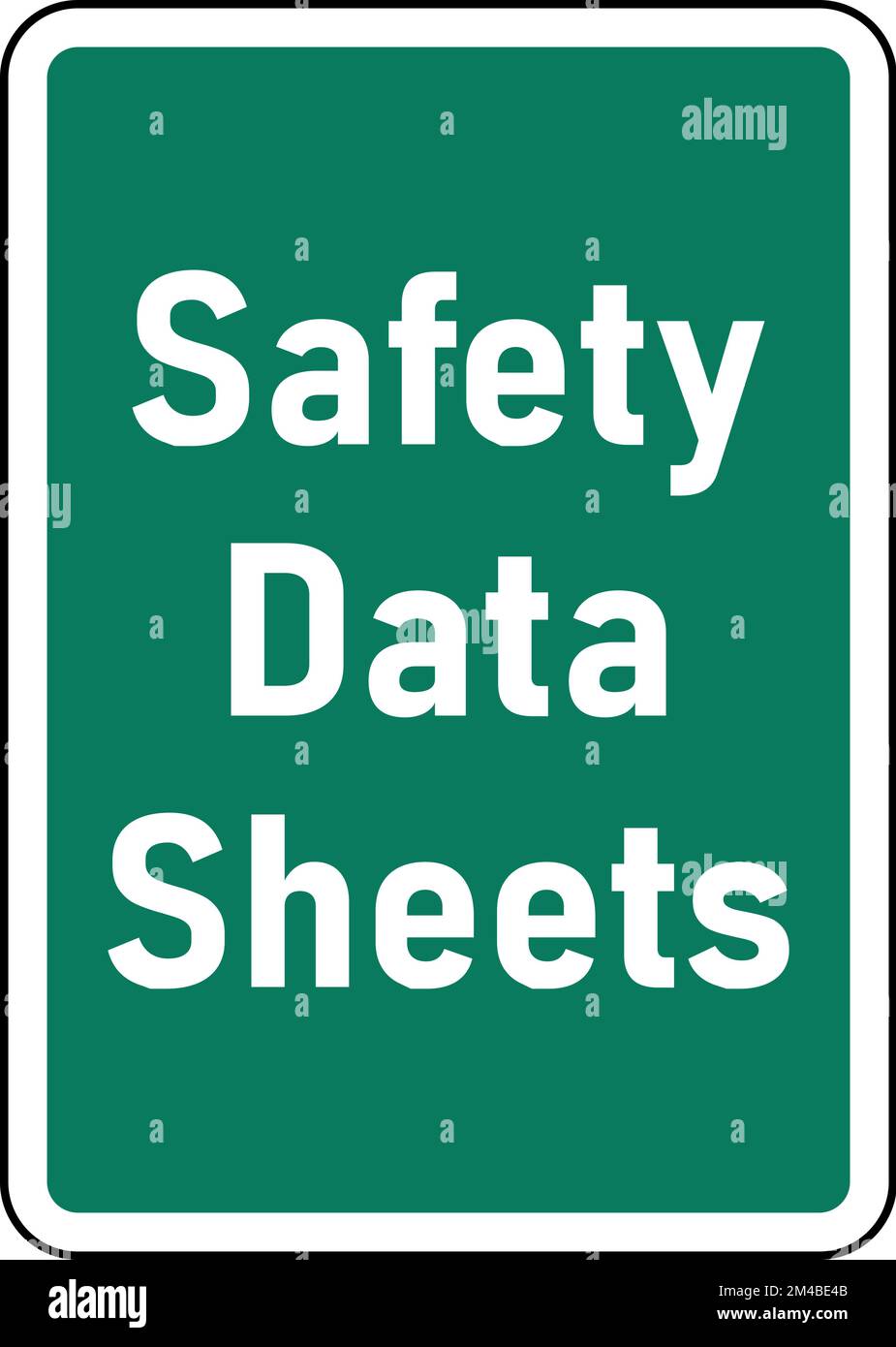 Safety Data Sheets Sign On White Background Stock Vector