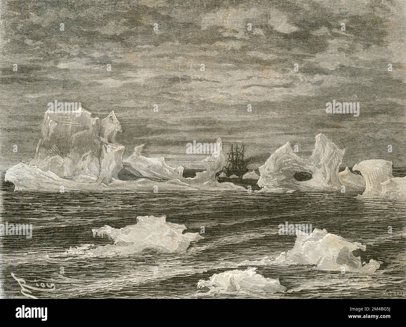 View of the grand banks of newfoundland canada illustration 1871