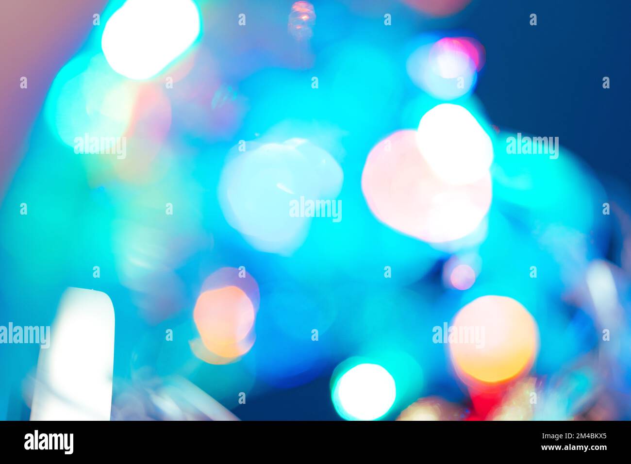 Abstract blue bokeh lights texture on black background Stock Photo - Alamy