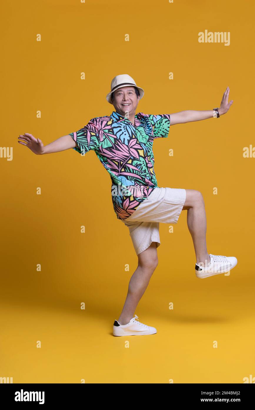 Cheerful Senior Chinese Man Dancing Stock Photo Alamy Cheerful Senior Chinese Man Dancing Stock Photo Alamy
