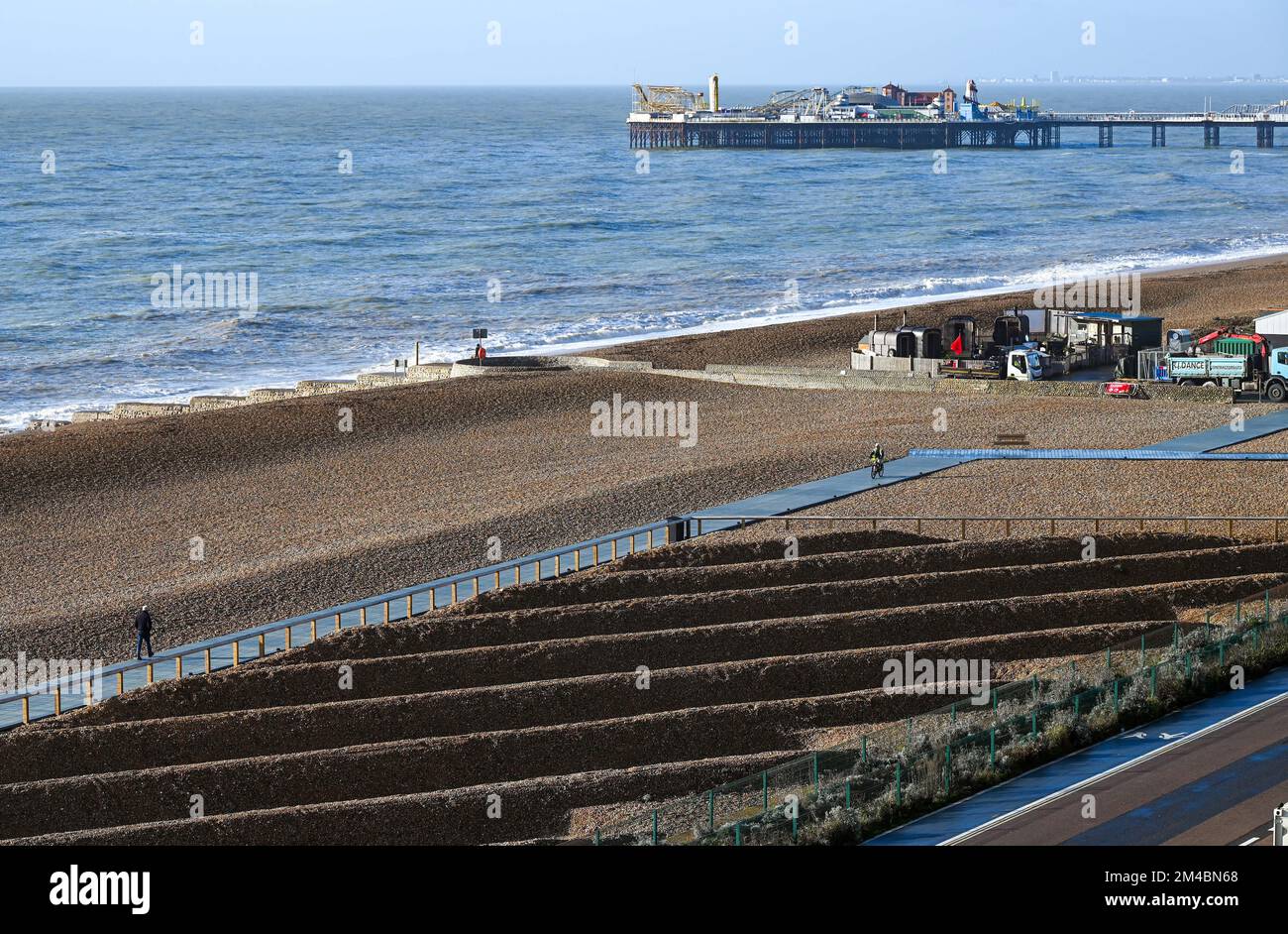 Brighton UK 20th December 2022 - Visitors pass by patterns in the ...