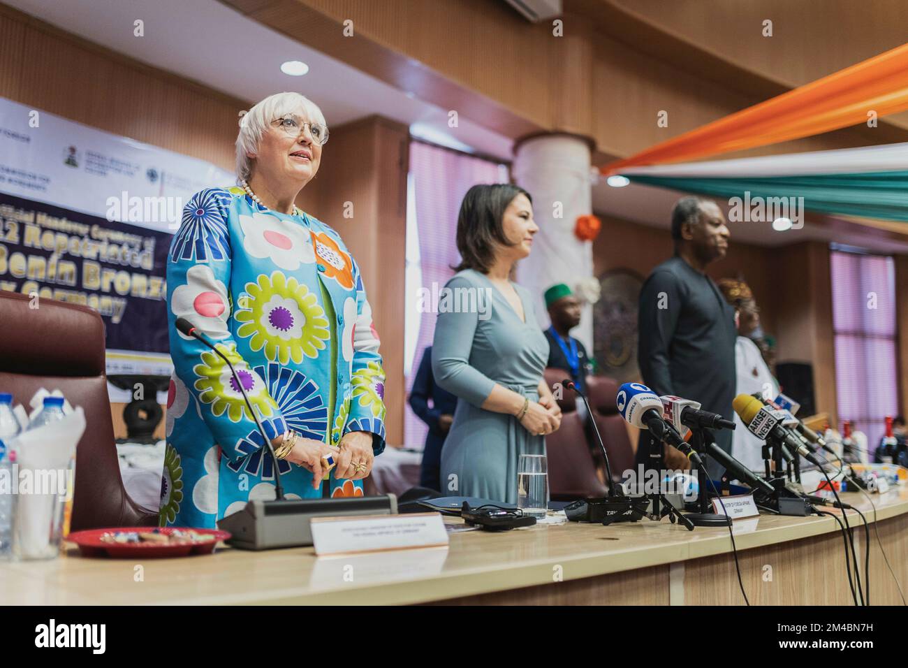 Nigeria,, December 20, 2022. (LR) Claudia Roth (Alliance 90/The Greens