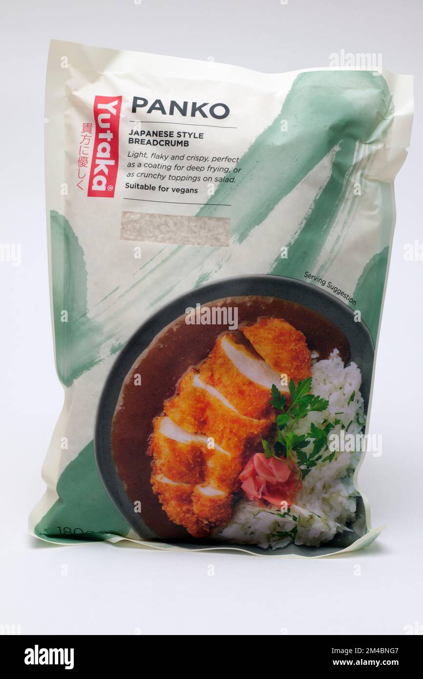 Bag of Yutaka Panko Japanese Style Breadcrumbs Stock Photo