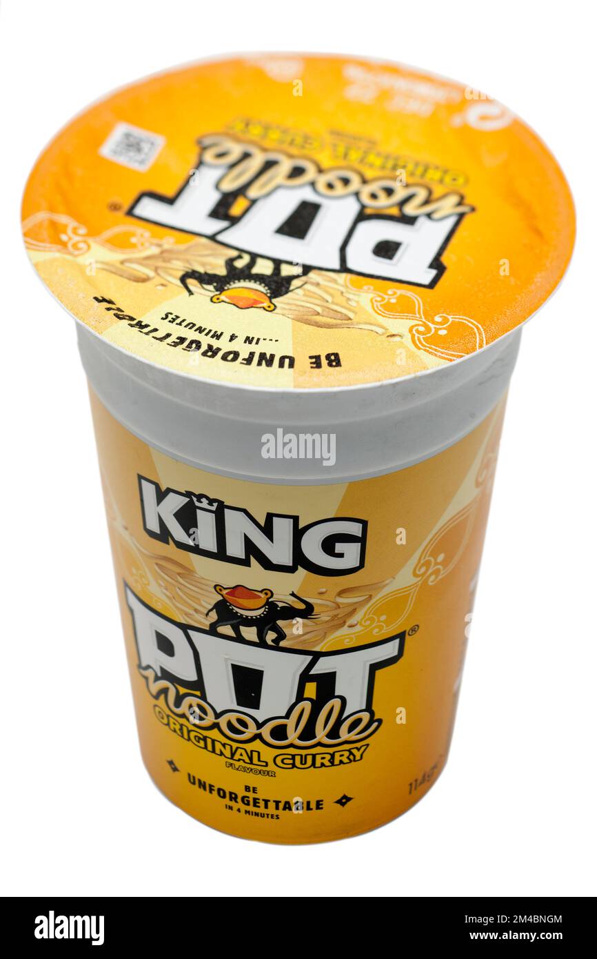 King Pot Noodle Original Curry Flavour Stock Photo Alamy