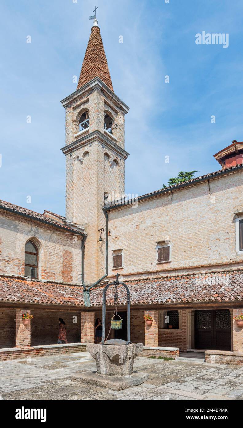 church and cloister of the convent, san francesco del deserto, italy Stock Photo
