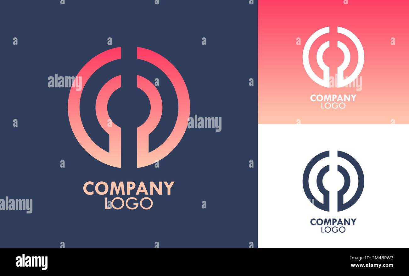 Abstract Symbol Isolated Logo Design Corporate Vector Template Stock Vector