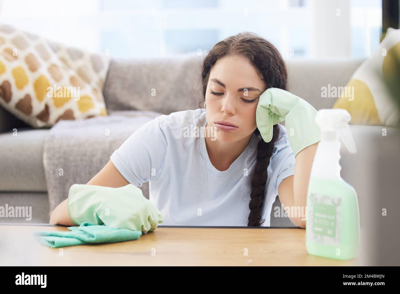 Tired woman housework hi-res stock photography and images - Alamy