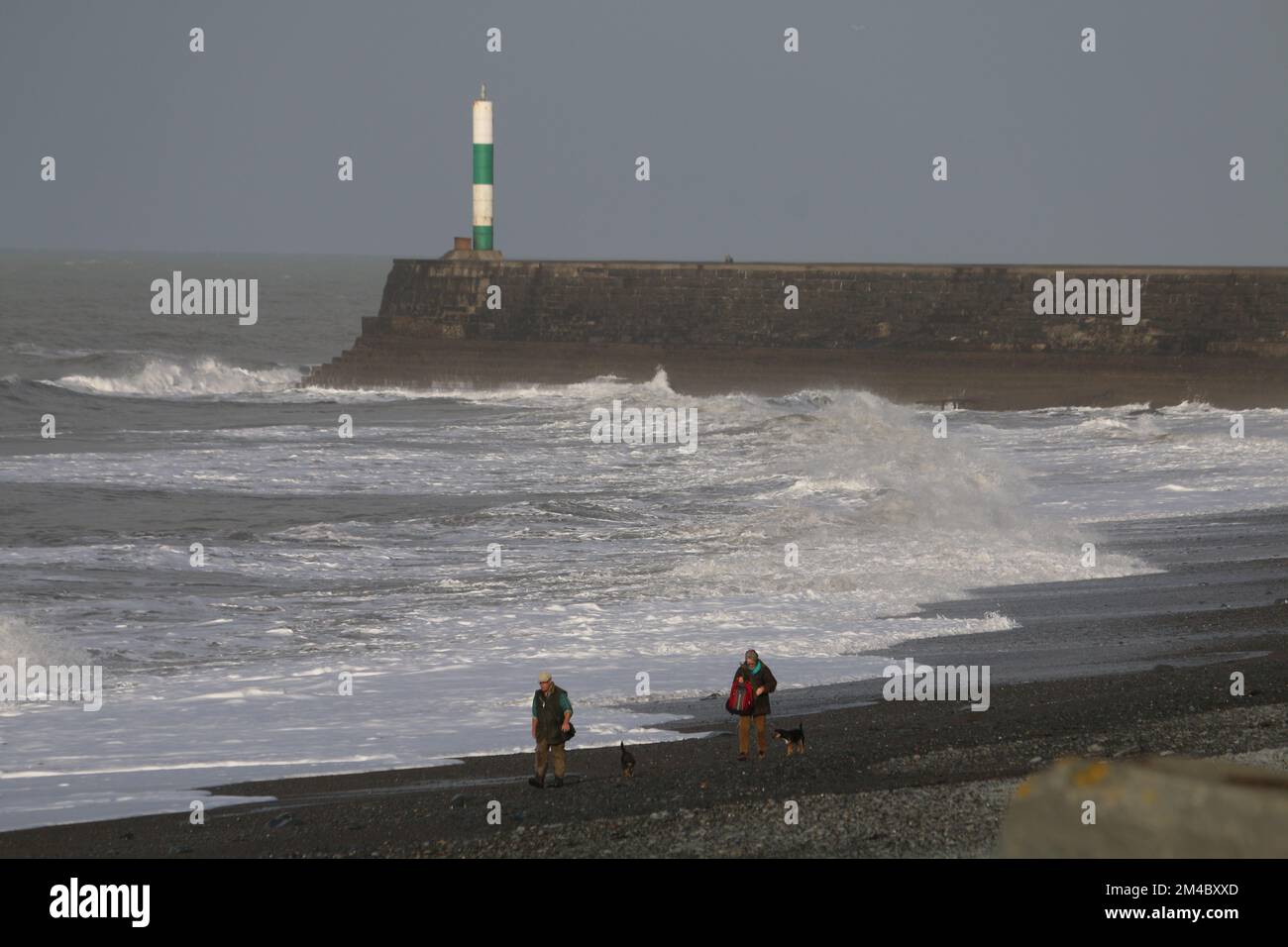Aberystwyth Wales UK weather 20th December 2022, blustery with showers