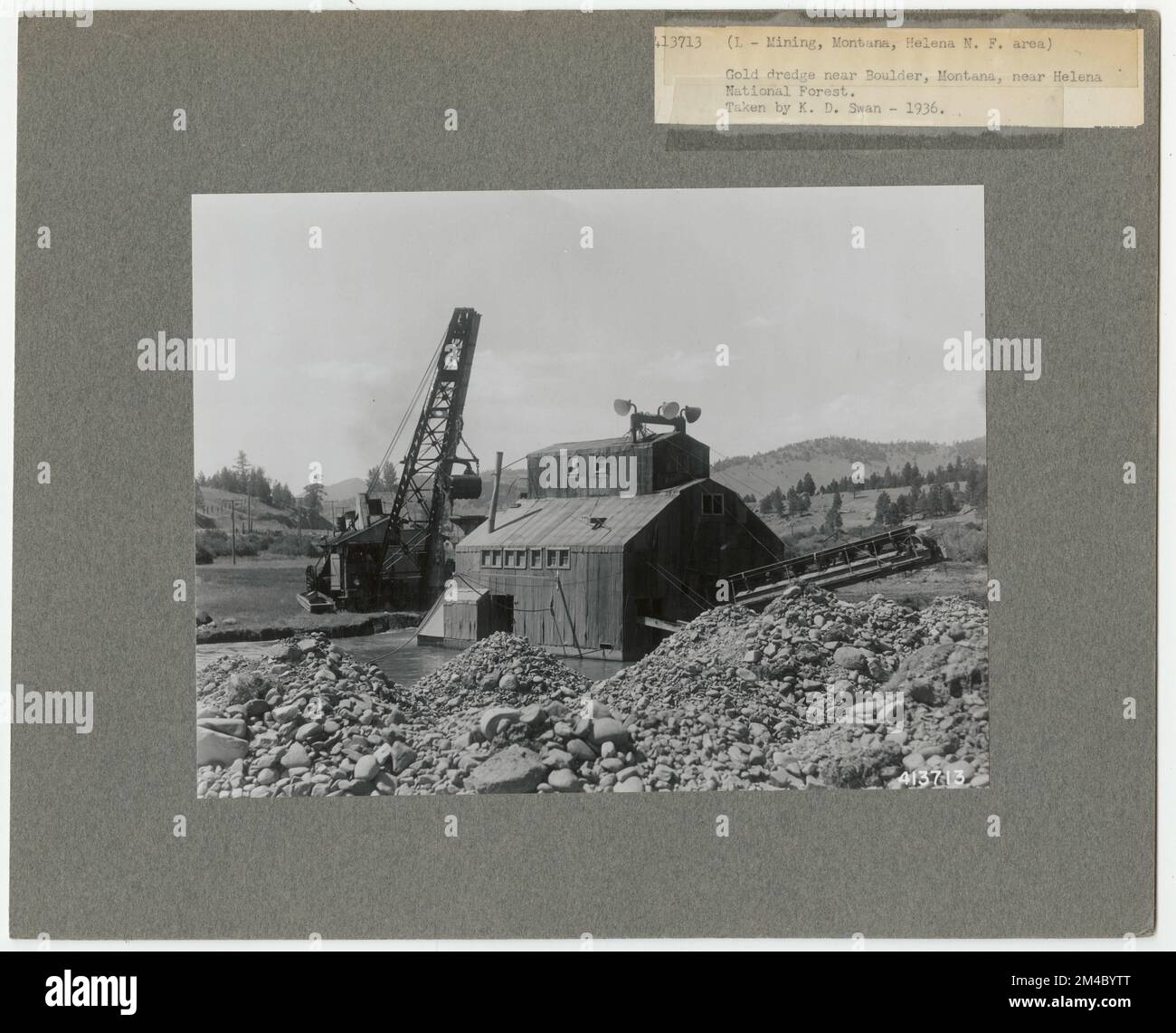 Mining - Montana. Photographs Relating to National Forests, Resource Management Practices, Personnel, and Cultural and Economic History Stock Photo