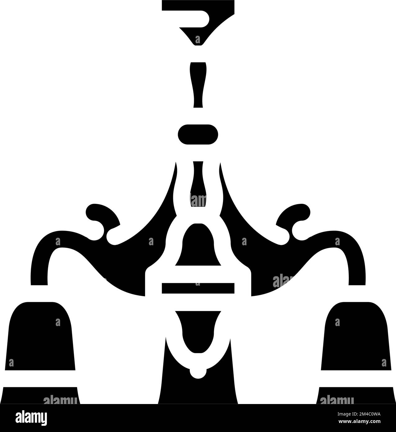 style lamp ceiling glyph icon vector illustration Stock Vector Image ...