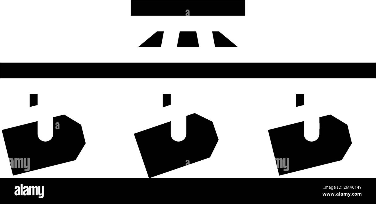 spotlight lamp ceiling glyph icon vector illustration Stock Vector ...