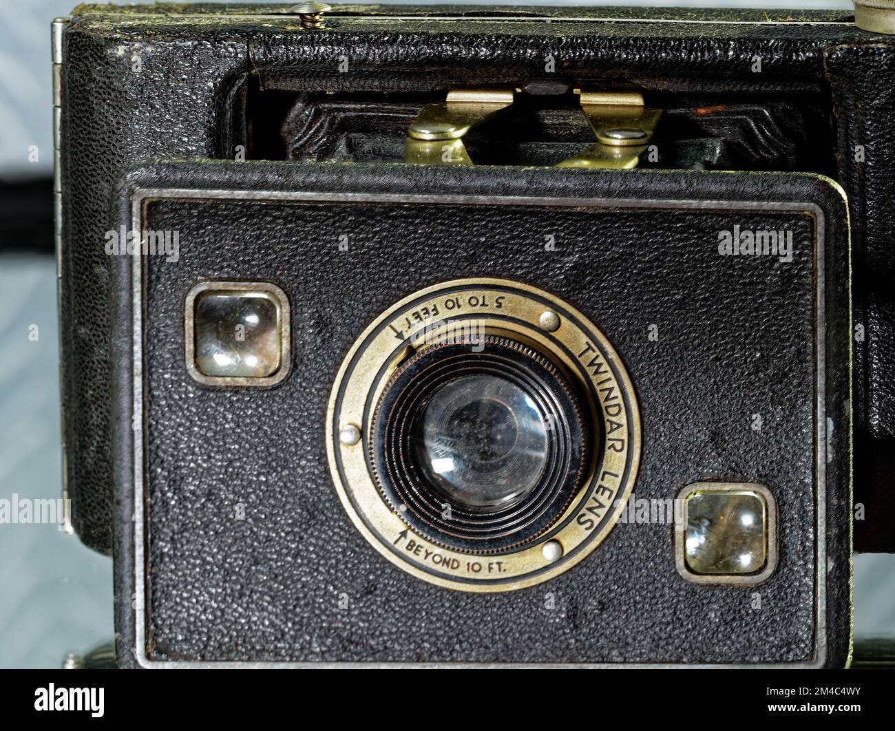 12 18 2022 Vintage Jiffy Kodak folding camera by Eastman Kodak Co.of 1940 studioshot Lokgram Kalyan Maharashtra India. Stock Photo