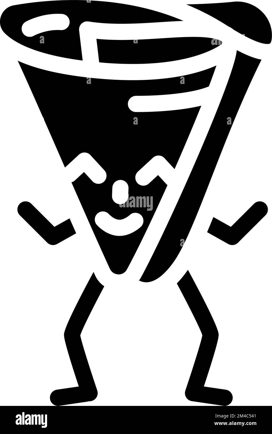 ham meat character glyph icon vector illustration Stock Vector Image
