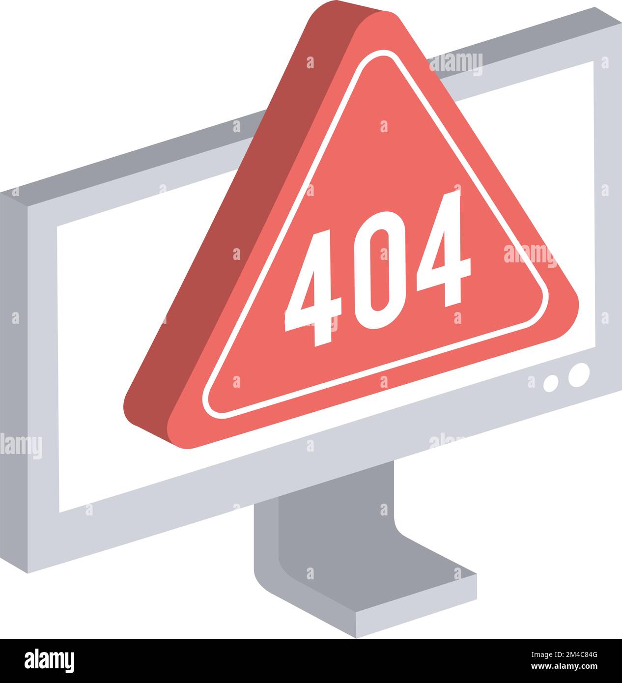404 error in desktop Stock Vector