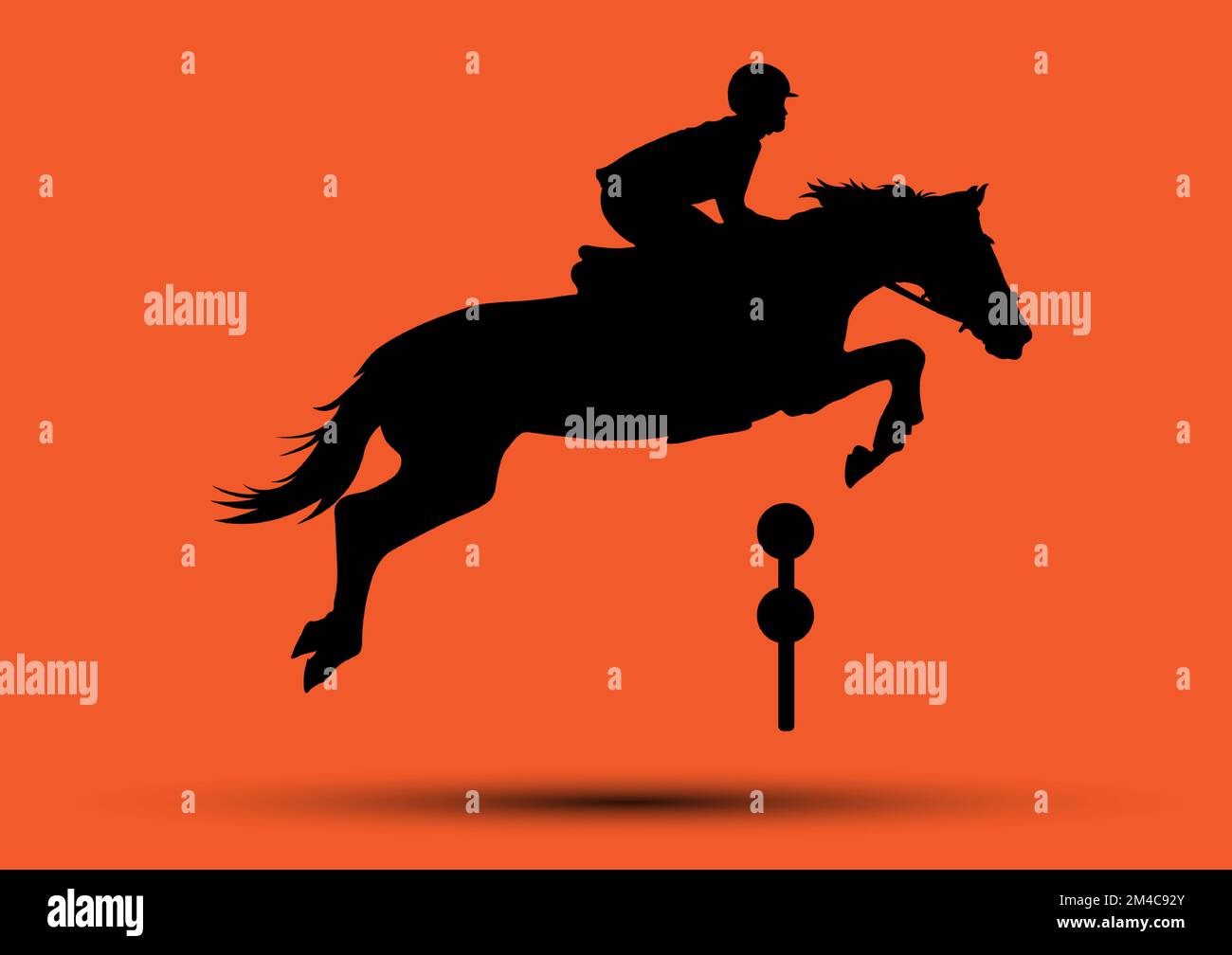 Graphics design silhouette horse racing for race isolated orange ...