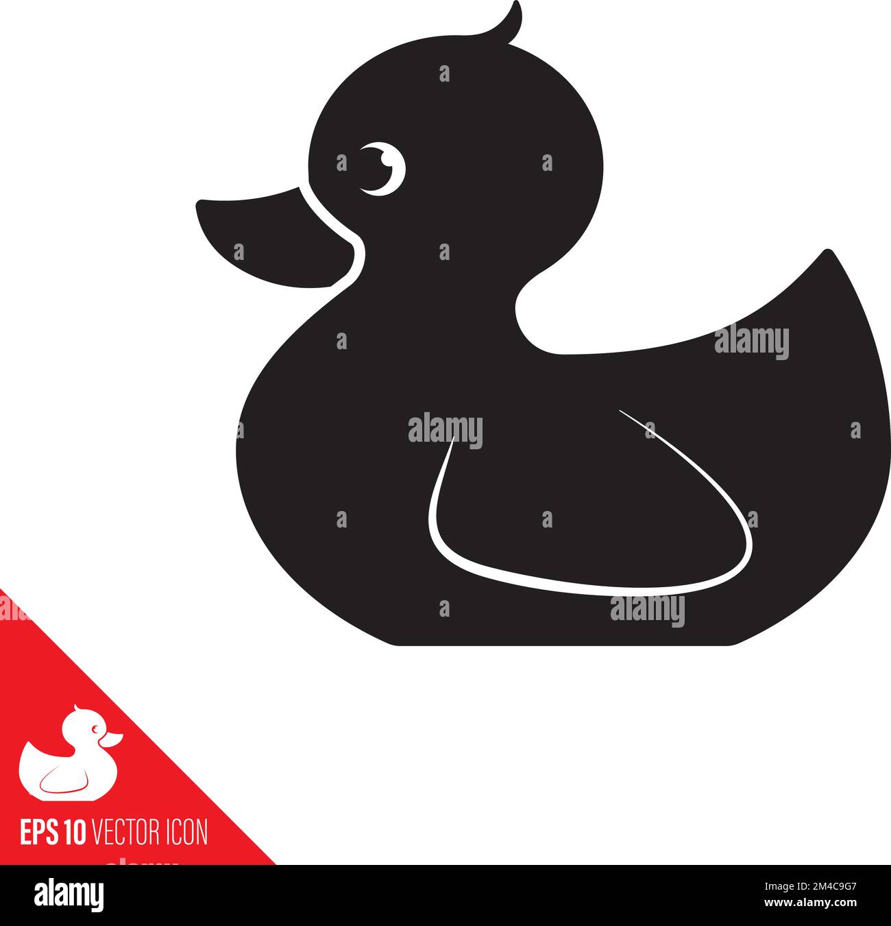 Bath toy rubber Ducky icon. Baby toy vector symbol Stock Vector Image