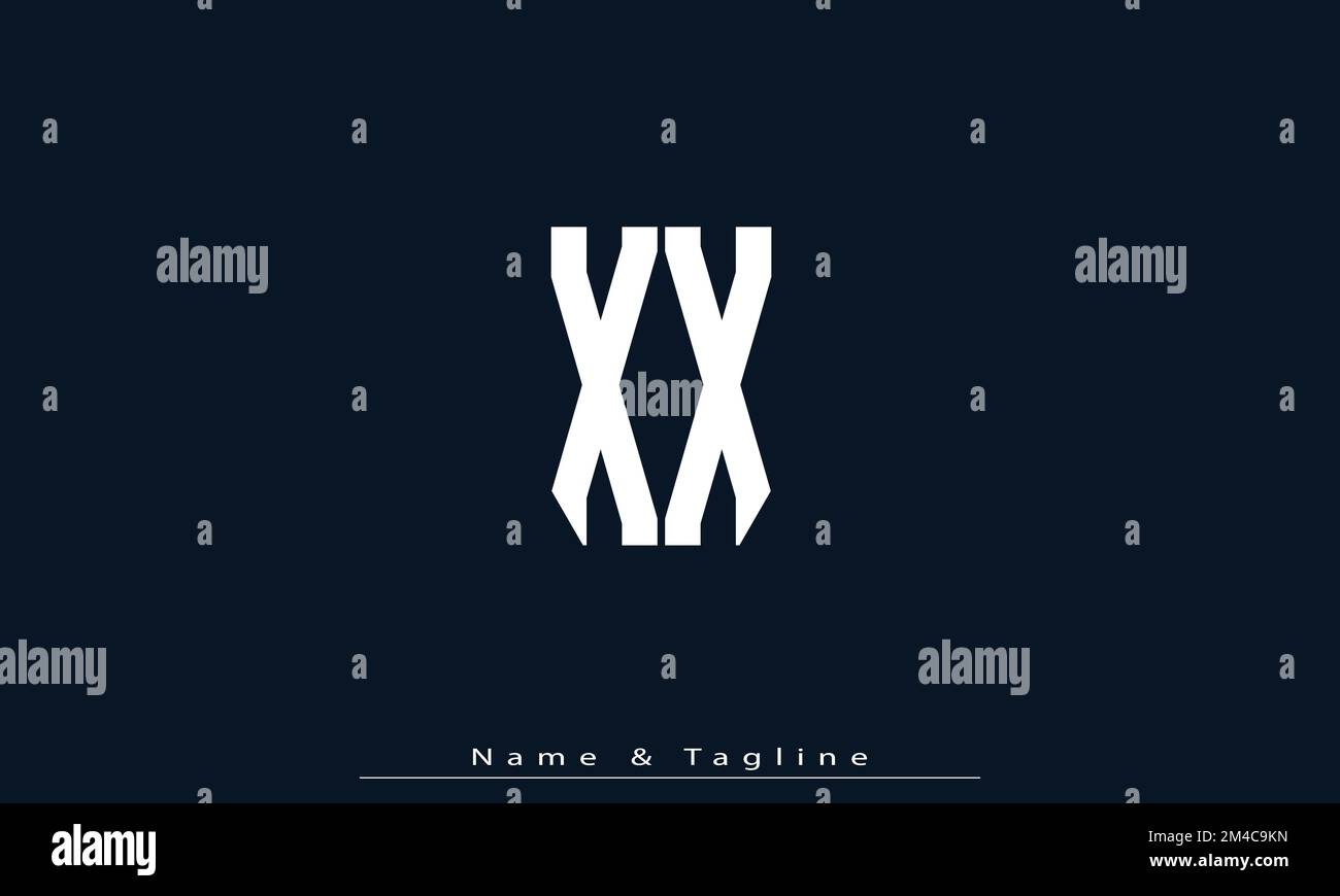 Alphabet letters Initials Monogram logo XX Stock Vector