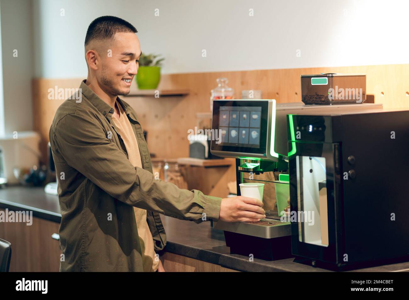 Coffee Machine and Electric Kettle on the Office Desk. Front View. Stock  Image - Image of brew, detail: 155187373