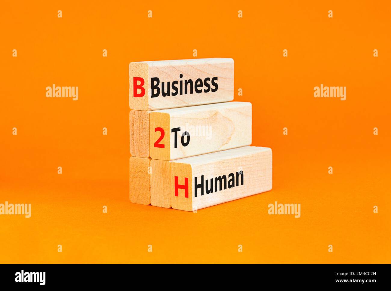B2H business to human symbol. Concept words B2H business to human on ...