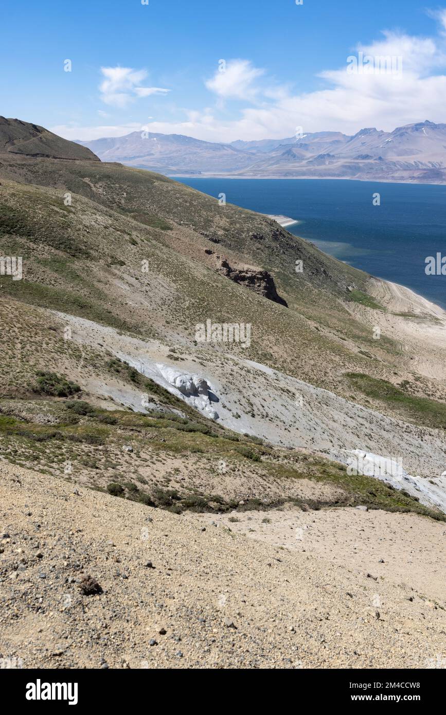 Landscape at Laguna del Maule in Chile, South America Stock Photo